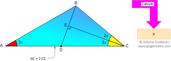Problema 16: Triangulo, Ángulos, Bisectriz, Perpendicular. 
