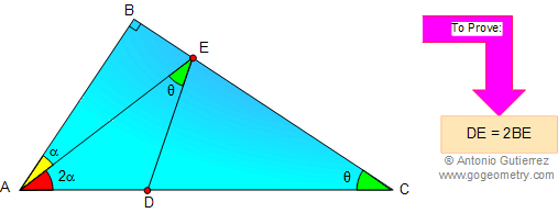 Problema 18: Triángulo rectángulo, Ceviana, Ángulos y Segmentos. 
