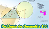 Problema de Geometría 156 (ESL): Triangulo, Circunferencias Exinscrita y Circunscrita, Excentro, Exradio, Circunradio.