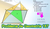 Problema de Geometría 167 (ESL): Paralelogramo, Punto Exterior, Diagonal Triangulo, Área.
