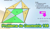 Problema de Geometría 168 (ESL): Paralelogramo, Punto Exterior, Diagonal Triangulo, Pentágono, Suma de Área.