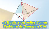 Dos triangulos equilateros con un vertice comun