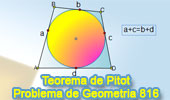Cuadrilatero circunscrito, teorema de Pitot