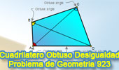 Problema de Geometría 923 (English ESL): Cuadrilátero, Diagonal, Triangulo, Angulo Obtuso, Desigualdad