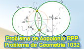 Problema de Geometría 1032 (English ESL): Problema de Apolonio RPP, Rectas, Punto, Punto