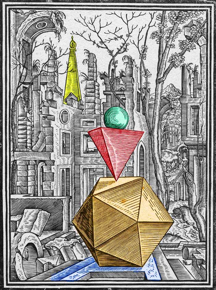 Lorenz Stoer, 'Geometria et perspectiva', 1567, Page 5 Selective Colorization