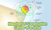  Mascheroni construction: Find the center of a circle with compass alone.