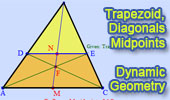 Trapezoid, Diagonals, Midpoints