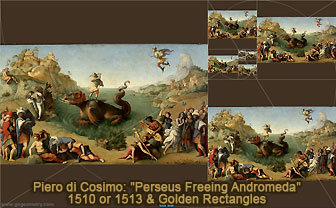 Piero di Cosimo: Perseus Freeing Andromeda 1510 or 1513, and Golden Rectangles