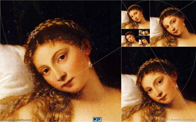  Titian or Tiziano: Venus of Urbino and Golden Rectangles.