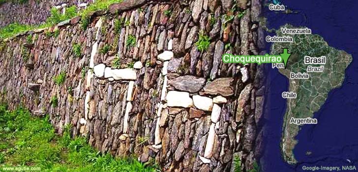 Choquequirao: white stone llama
