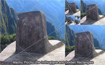 The Intihuatana at Machu Picchu and Golden Rectangles. HTML5 Animation. Tile 1