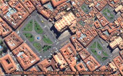 Cusco Main Square, Plaza de Armas, Inca City, Peru, Golden Rectangle