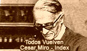 Todos Vuelven by Cesar Miro, Index
