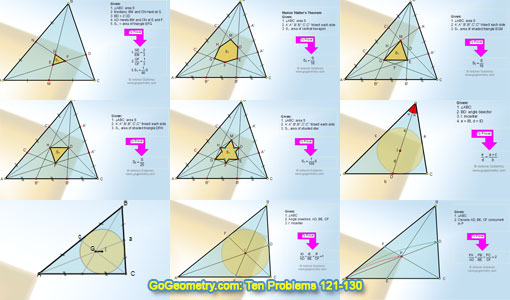 Ten Geometry problems 121-130