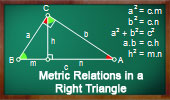 Metric Relations in a Right Triangle