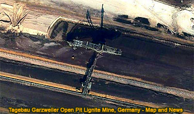 Tagebau Garzweiler Open Pit Lignite Mine, Germany, Map and News