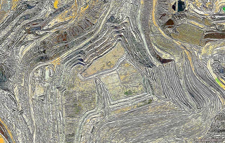 Miami Copper Mine, Open Pit Mining Art