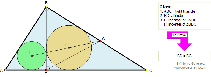 Triangulo Rectngulo, Altura, Incentro, Congruencia, Triangulo Issceles