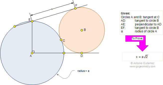 tangent of circle. If EF is tangent to circle B,