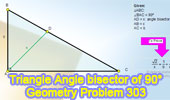 Triangle and angle bisector of 90 degrees