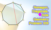  Problem 309. Regular Nonagon or Enneagon, Diagonals and Side.