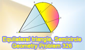 Problem 326. Equilateral triangle, Semicircle, Equal arcs.