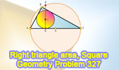  Problem 327. Right triangle Area, Incircle, Circumcircle, Square.
