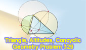  Problem 329. Triangle, Altitudes, Circle, Diameter, Concyclic points.
