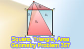 Square, Exterior point, Triangle, Area