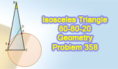  Problem 358. Isosceles triangle 80-80-20, Circle, Angles, Congruence.