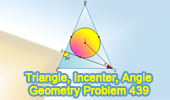 Problem 439: Isosceles triangle, Cevian, Incenter, Angles, Circle.