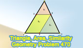 Problem 470. Triangle, Parallel, Parallelogram, Area, Similarity