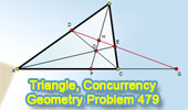 Problem 479: Triangle, Cevians, Concurrency, Transversal, Proportion