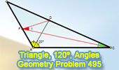 Problem 495. Triangle, 120 Degrees, Angle Bisectors.