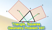 Triangle, Two Squares, Centers, Midpoint, 90 Degrees