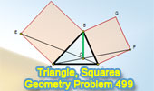Triangle, Two Squares, Perpendicular