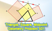 Triangle, Two Squares, Center, Midpoint