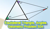 Problem 504. Equilateral Triangle, Angles, 45, 60 Degrees