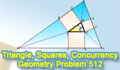 Triangle with squares problem