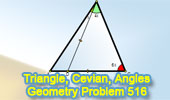 Problem 516: Triangle, Cevian, Congruence, Angles