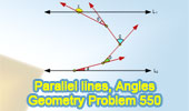  Problem 550: Parallel lines, Transversal, Angles.