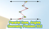  Problem 552: Parallel lines, Transversal, Angles.
