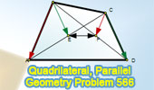  Problem 566: Quadrilateral, Diagonals, Parallel.