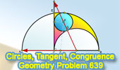 Semicircle, Perpendicular, Inscribed Circle, Tangent, Congruence