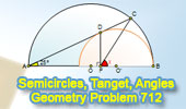 Semicircles, Tangent, Perpendicular, Angle