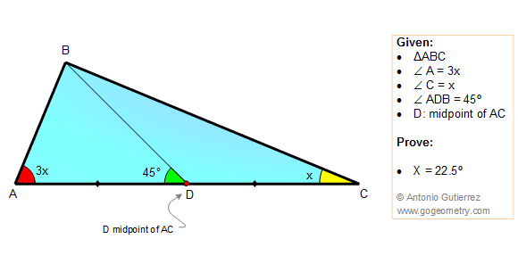 Triangle, Median, 45 Degrees. Elearning
