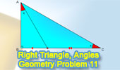 Right triangle, angles, degreees