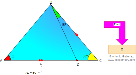 Problem about triangle, cevian, angles, congruence