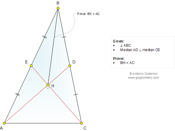 Problema Triangulo, Medianas, Perpendiculares, Congruencia
